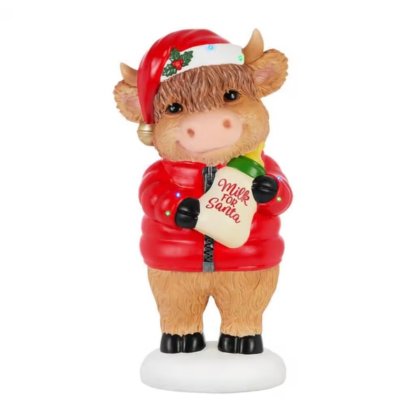 Christmas Home Accents Holiday 2.5 Feet Tall LED Cow. Brand New.